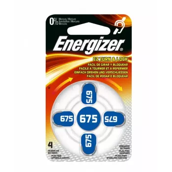 Energizer cink-zračne baterije za slušne aparate velikost 675 (AZ675DP-4 TL4)