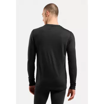Odlo Merino 200 BL Top Crew Neck LS moška spodnja majica - črna
