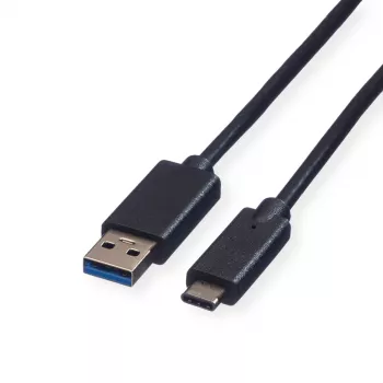 ROLINE kabel USB 3.2 Gen 1 A na C, 1 m, črn