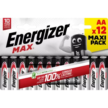 Energizer Max AA alkalne baterije, 1,5 V, paket 12