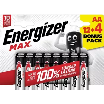 Energizer Max 316920 AA Mignon alkalna baterija, 1,5 V, paket 16