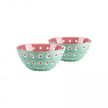 Guzzini Le Murrine komplet 2 skled 12 cm matcha zelena/bela/mauve