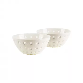 Guzzini Le Murrine komplet 2 skled 12 cm biserno bela/bela/biserno bela