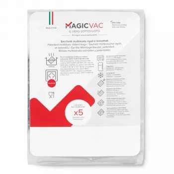 MagicVac 50 vrečk za vakuumsko pakiranje 40x50 cm – reliefne, brez BPA, primerne za kuhanje in sous vide