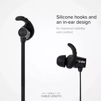 SBS TEEARBT501K brezžične Bluetooth ušesne slušalke z mikrofonom, črne