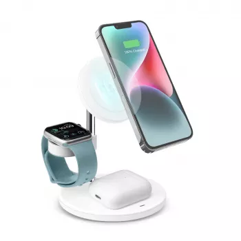 SBS TEWIRMAG3IN1 3-v-1 brezžična polnilna postaja z MagSafe za iPhone, Apple Watch in AirPods