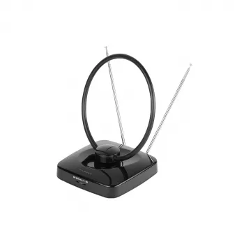Vivanco VVTV2ANTCIRCLE notranja antena za DVB-T/T2, DAB/DAB+ in FM radio, črna