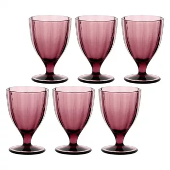 ROSE&TULIPANI set 6 kozarcev Amami - vijoličen, 300 ml