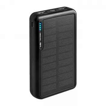 SBS solarna power banka 20000 mAh hitro polnjenje črna
