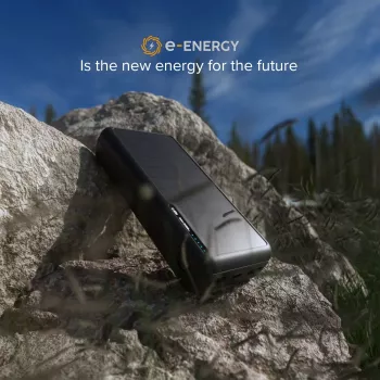 SBS solarna power banka 20000 mAh hitro polnjenje črna