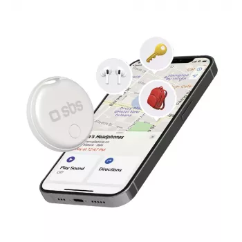 SBS Track My Circle sledilnik, združljiv z Apple Find My – bel