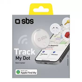 SBS Track My Circle sledilnik, združljiv z Apple Find My – bel