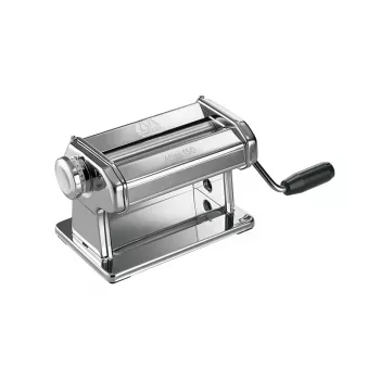 Marcato Atlas 150 Roller Premium ročni stroj za testenine, kromirano jeklo, 150 mm valji, 10 stopenj debeline, srebrn
