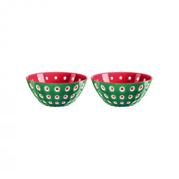 Guzzini Le Murrine set 2 skled 12 cm smaragdno zelena/bela/rdeča