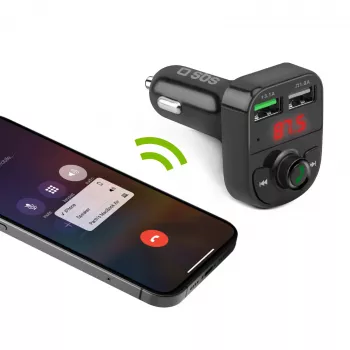 SBS TECARFM2USB Bluetooth FM-oddajnik s funkcijo prostih rok in dvojnim polnjenjem prek USB