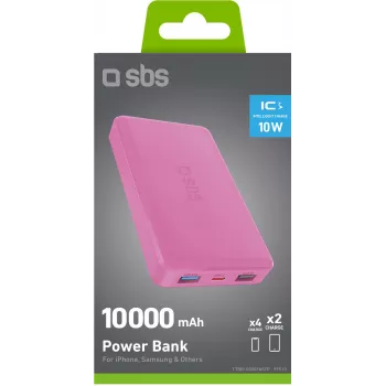 SBS TTBB10000FASTP prenosna baterija 10000mAh, roza