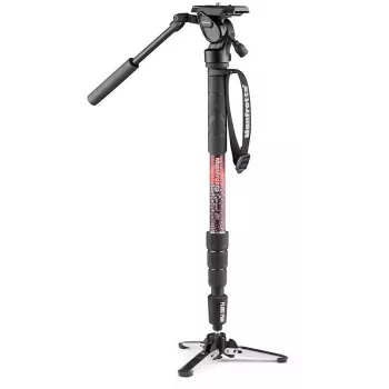 Manfrotto Element MII video enonožni stativ s fluidno glavo 400 Series, aluminij (MVMELMIIA4LIVE)