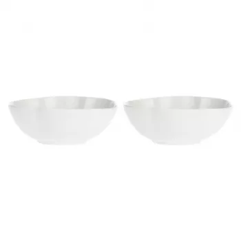 LA PORCELLANA BIANCA komplet 2 velikih okroglih skled Villadeifiori - bela, 23 cm