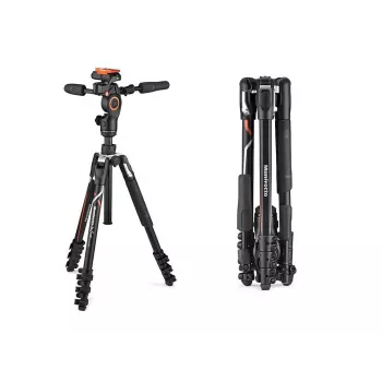 Manfrotto MKBFRLA-3W Befree 3-Way Live aluminijasto stojalo s tekočinsko glavo, črno