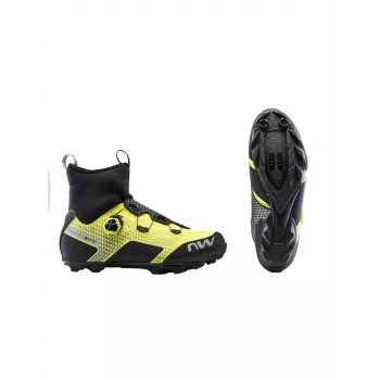 Northwave Celsius XC zimska MTB čevlji črni/fluorescentno rumeni