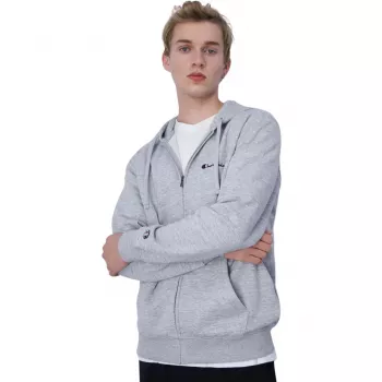 Champion moška pulover s kapuco na zadrgo, siva melange 220260 EM021 M