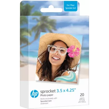 HP ZINK fotografski papir 3,5 x 4,25 palca, sijaj, samolepilni, 20 listov za HP Sprocket