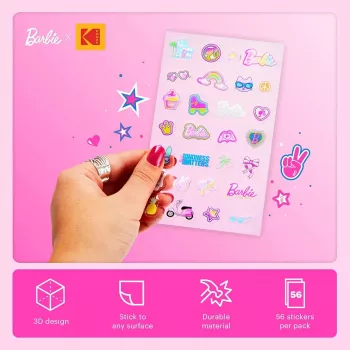 Kodak x Barbie dekorativni set nalepk, več kot 50 nalepk (RODB2X3SCAM)
