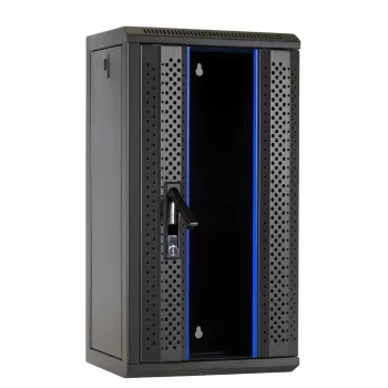 DSIT DS10-3312 12U 10 inch stensko strežniško ohišje s steklenimi vrati, 312x310x618 mm, črno