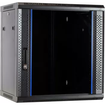 DSIT 12U stenska strežniška omarica s steklenimi vrati 600x450x634 mm