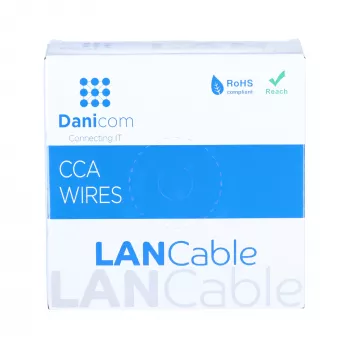 DSIT CAT6 U/UTP 50m kabel na kolutu, siv CCA, 250 MHz, Gigabit Ethernet, notranji, PVC ovoj, AWG24, 4 pari