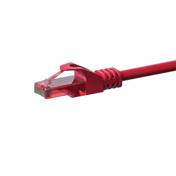 DSIT CAT6 U/UTP mrežni patch kabel, 0,15 m, rdeč, 100% baker, RJ45, 10 Gbit/s, 250 MHz, PVC plašč