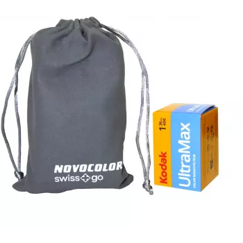 Swiss+Go Novocolor 35mm analogni fotoaparat s paketom z bliskavico, roza (SWI401611)
