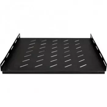 DSIT Heavy-Duty fiksna rack polica za strežniške omare globine 600mm, 1U, nosilnost 100kg, črna