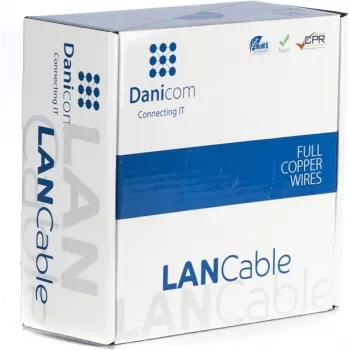 DSIT DANICOM CAT5e FTP 100m zunanji kabel, polni, PE, črn, Gigabit