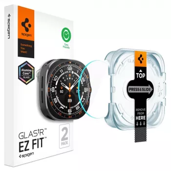 Spigen Glas.TR EZ-FIT AC zaščitna folija za zaslon za Samsung Galaxy Watch Ultra 2 (47mm), prozorna, 2-krat