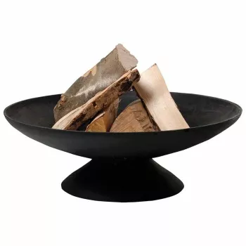 Fire Bowl L litoželezno zunanje ognjišče, 60 cm okroglo, za drva in oglje, črno