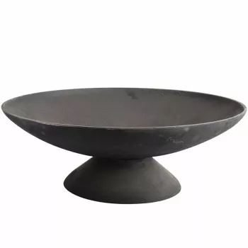 Fire Bowl L litoželezno zunanje ognjišče, 60 cm okroglo, za drva in oglje, črno