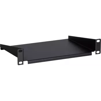 DSIT DS-FH10 10-palčna 1U fiksna rack polica za strežniške omare, črna, 250 x 136 x 44 mm