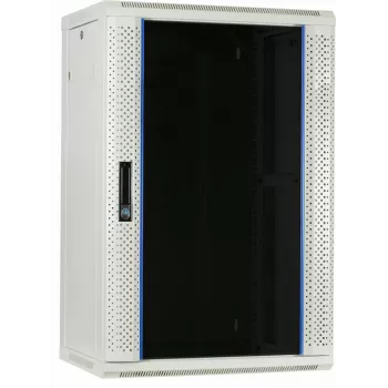 DSIT DS6418W 18U stenska strežniška omara s steklenimi vrati, 600x450x900 mm, bela
