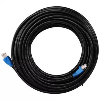 DSIT DANICOM CAT6 zunanji UTP patch kabel – 10 m, črn, 100% baker, RJ45, UV odporen, 10 Gbit/s