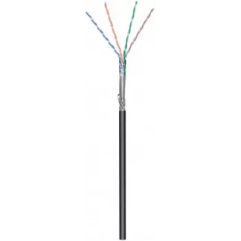 DSIT CAT6 zunanji omrežni kabel S/FTP AWG 26/7 fleksibilen 305m črn CCA