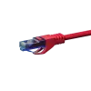DSIT CAT6a U/UTP 100 % baker patch kabel, 1,5 m, rdeč