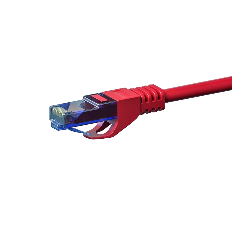 DSIT CAT6a U/UTP 100 % baker patch kabel, 1,5 m, rdeč