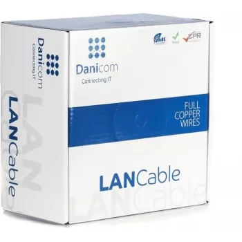 DSIT Danicom CAT7 S/FTP omrežni kabel 100m polni vodnik LSZH Dca oranžen