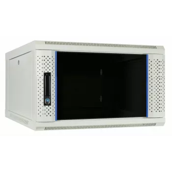 DSIT DS6604W 4U stenska strežniška omara s steklenimi vrati, 600 x 600 x 280 mm, bela