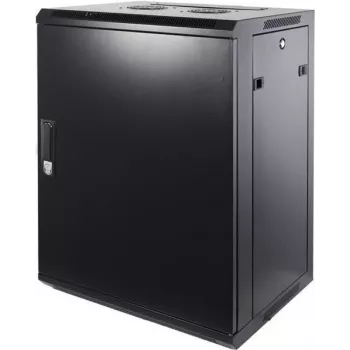 DSIT DS6415M 15U stenska strežniška rack omara s kovinskimi vrati, 600x450x770 mm, črna