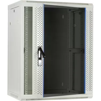 DSIT 15U stenska strežniška omara s steklenimi vrati, bela, 600x450x770 mm (DS6415W)