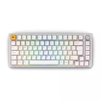 Glorious GMMK Pro mehanska tipkovnica, 75% vnaprej sestavljena, ISO UK postavitev, bela
