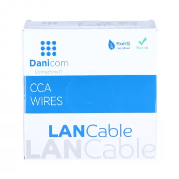 DSIT CAT5e U/UTP 50m CCA omrežni kabel na kolutu, siv (DC-UTP5CCA50-GRY)