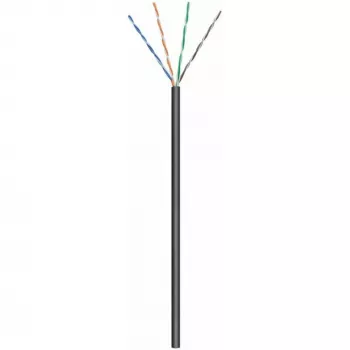 DSIT CAT6 zunanji omrežni kabel U/UTP AWG 23/1 s polnim vodnikom 100 metrov črn